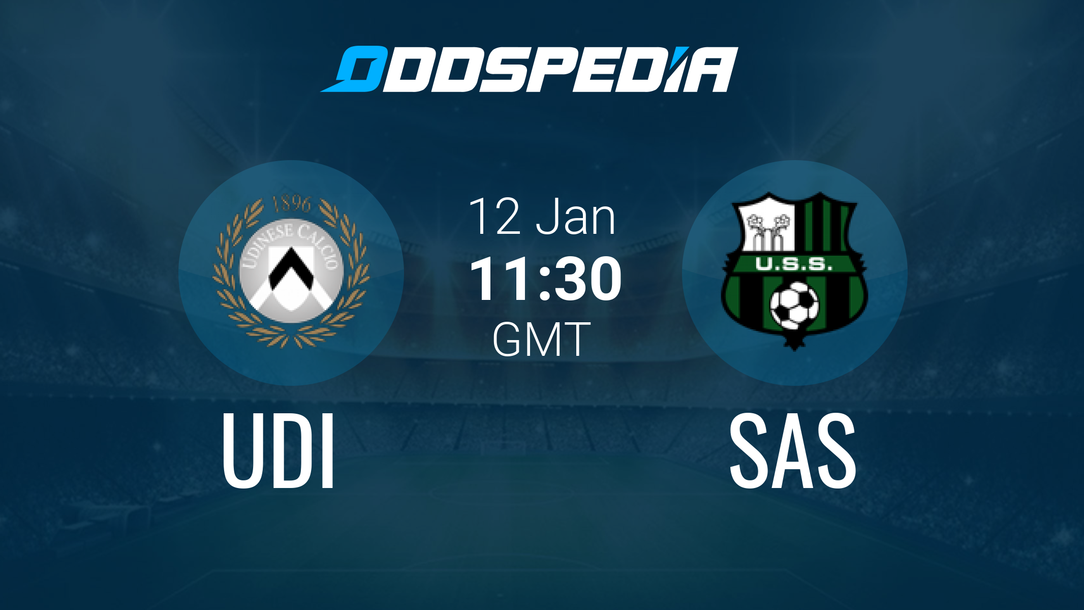 Dự đoán tỷ số trận đấu Udinese – Sassuolo  ngày 12/01/2020